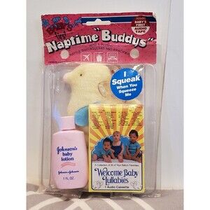 VTG First Naptime Buddys Baby Kit Gift Plush Rattle Pacifier Audio Set Sealed